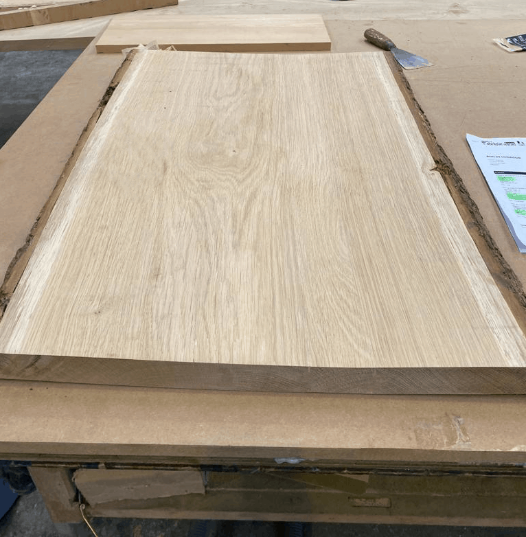 Planche de chêne massif 2 cm d'épaisseur – Brut de Table